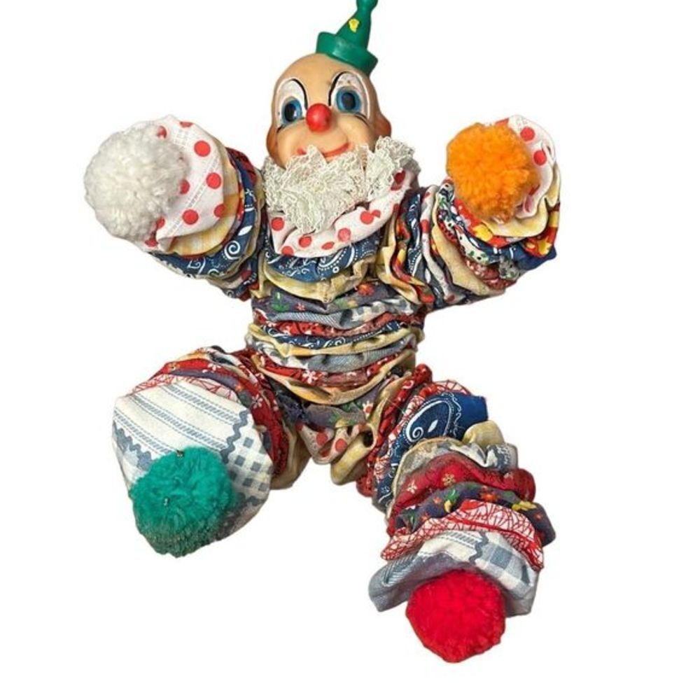 Vintage Cloth Clown Doll